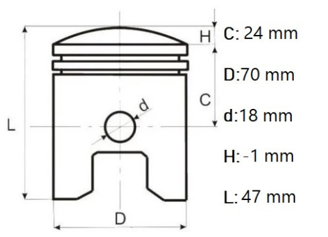 Set piston generator Honda GX 200/ generator chinezesc 7hp/ motocultor, Elefant [3]