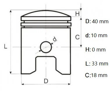 Set piston MS210/230, Elefant [2]