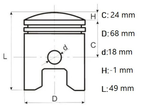 Set piston segmenti generator Honda GX160/ generator chinezesc 5.5hp, motocultor, Elefant [4]