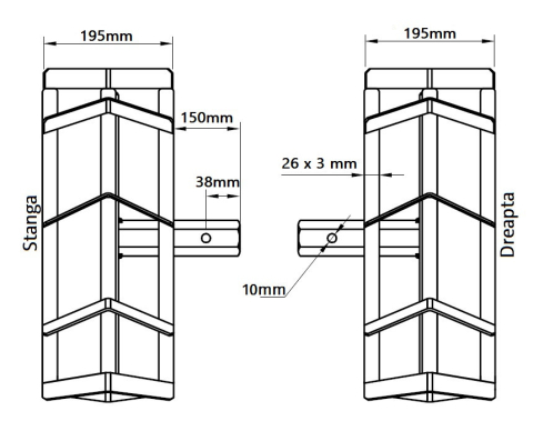 Set roti metalice 470x195 cu manicot, diametru ax 33mm, Elefant [6]
