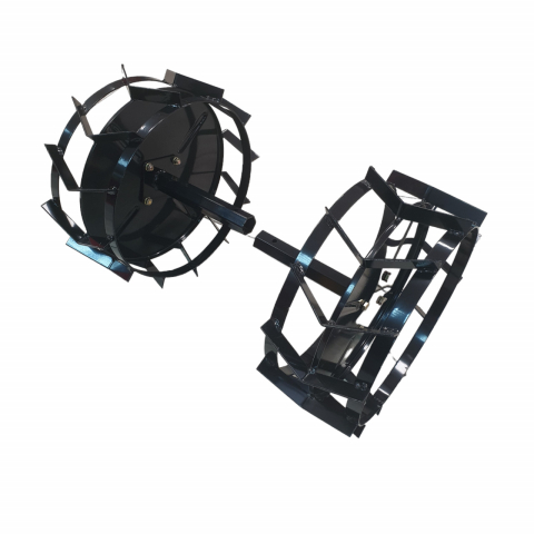 Piese si Accesorii motocultoare - Set roti metalice 470x195 cu manicot, diametru ax 33mm, Elefant