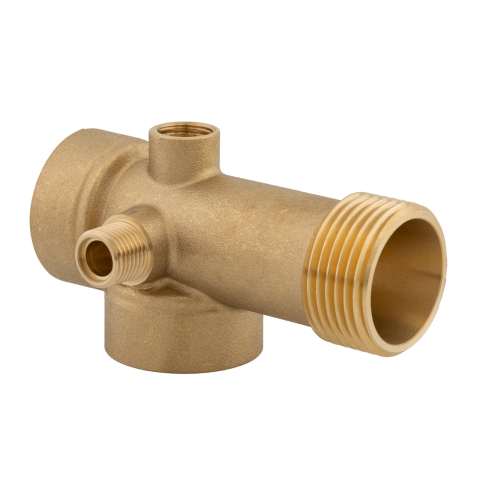 Piese si accesorii hidrofoare - Teu de lagatura din alama cu 5 cai 9cm 170g, Elefant