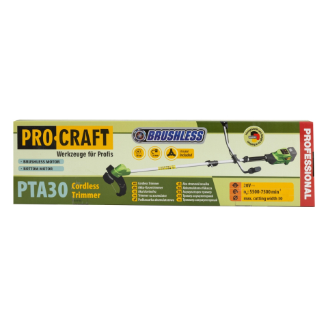 Trimmer pentru tuns iarba pe acumulator PROCRAFT PTA30 5500 – 7500 rpm NU contine acumulator si incarcator [3]