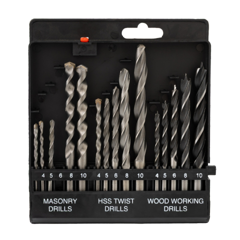 Trusa burghie pentru lemn, piatra si metal 15 buc ROTOR RBM15 [2]