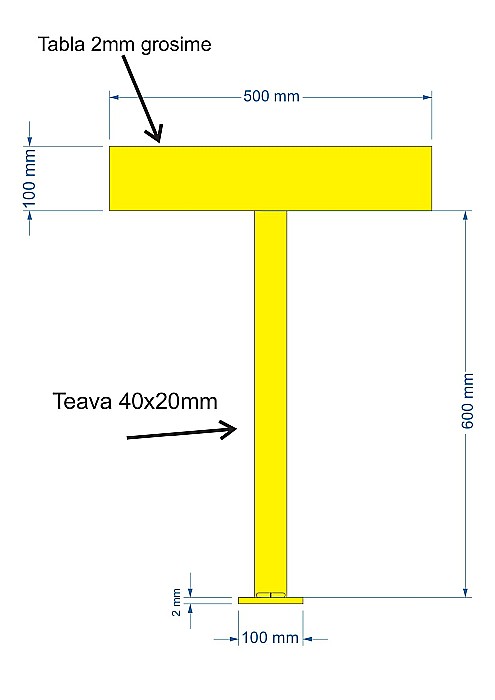 Blocator parcare in forma de "T" rabatabil cu posibilitate de blocare, ST002 [5]