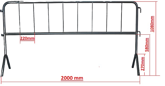 Gard delimitare spatii tip jandarmerie, zincat,2000x1000 mm, PGJ001 [6]