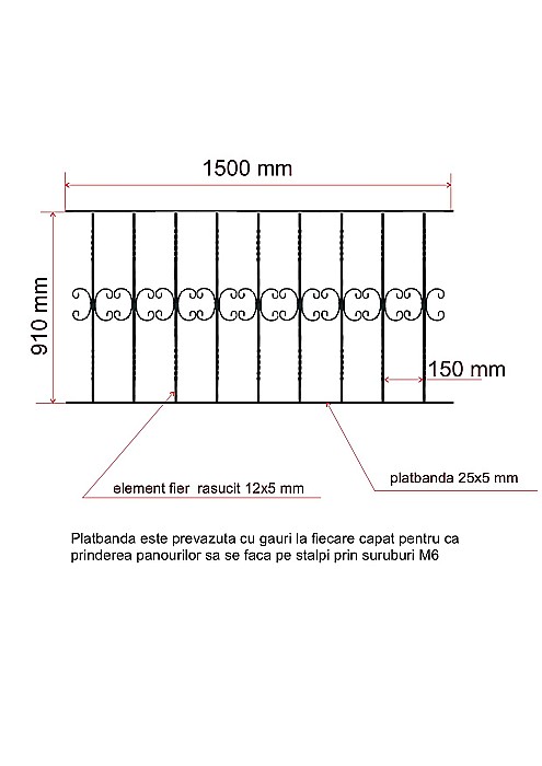 Panou balcon 1500x910 mm, PB001 [4]