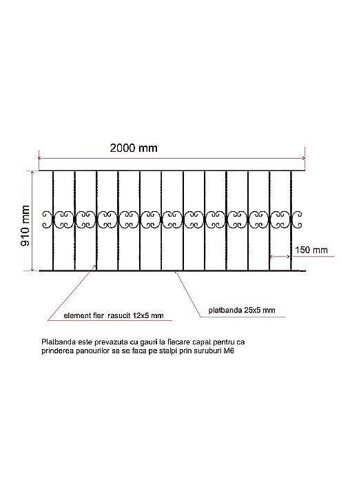 Panou balcon 2000x910 mm, PB003 [2]