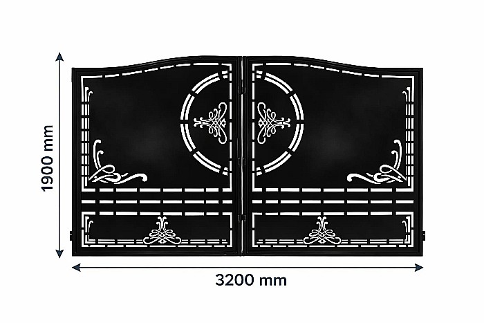 Poarta auto din tabla decupata (Traforata CNC) cu plasma PA 017 1900mm x 3200mm [2]