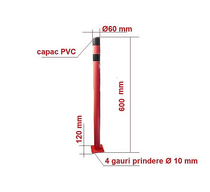 Stalp metalic pentru delimitare spatii si parcare,SMDS060 [2]