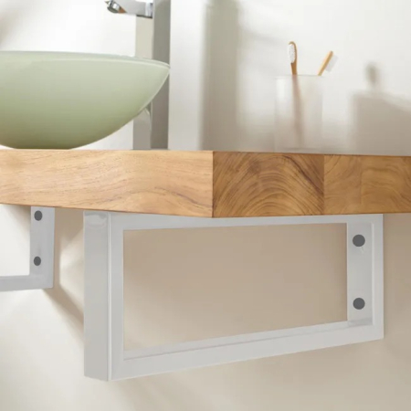 Set 2 console portprosop pentru blat – alb, oțel [1]