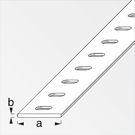Laminate - BARĂ PLATĂ PERFORATA OŢ ZN 23,5X1,2