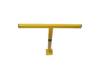 Blocator parcare in forma de "T" rabatabil cu posibilitate de blocare, ST001 [3]