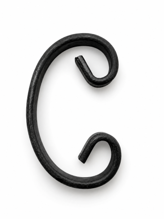 ELEMENTE "C" - Element C ECO din fier forjat CS003 pentru porți, garduri și balustrade
