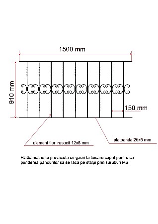Panou balcon 1500x910 mm, PB001 [3]
