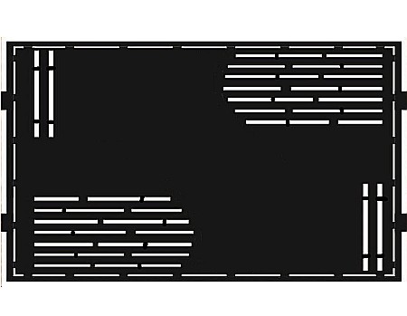 PANOURI GARD - Panou de gard Din Tabla Decupata (Traforata CNC) Cu Laser, PG015 , 1640 X 840 Mm, Negru
