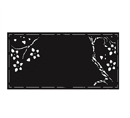 PANOURI GARD - Panou de gard Din Tabla Decupata (Traforata CNC) Cu Laser, PG016 , 1640 X 840 Mm, Negru