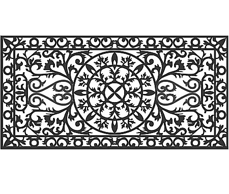 PANOURI GARD - Panou de gard Din Tabla Decupata (Traforata CNC) Cu Laser, PG011 , 1640 X 840 Mm, Negru