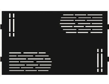 Panou de gard Din Tabla Decupata (Traforata CNC) Cu Laser, PG015 , 1640 X 840 Mm, Negru