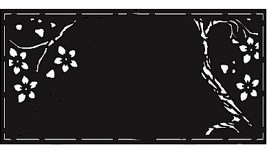 Panou de gard  1640 X 840 Mm, Negru Din Tabla Decupata (Traforata CNC) Cu Laser, PG016