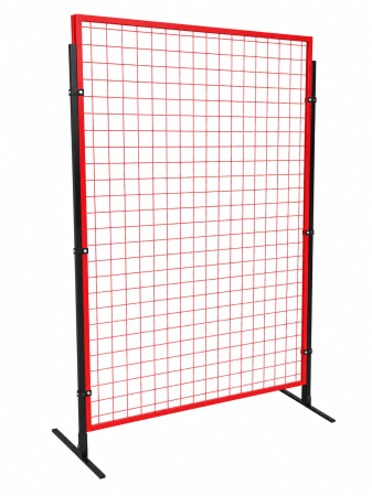 Stâlpi de Parcare Metalici | Blocatoare și Delimitatoare de Parcare - Panou metalic de delimitare spații rosu – 1500 × 1000 mm