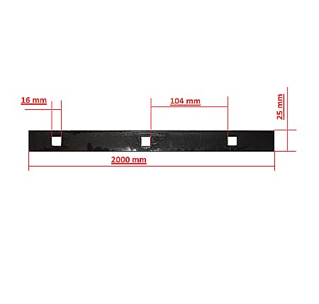 DECORATIVE - Platbanda decupata 2000x25X5  ,decuparea 16x16mm , PD36