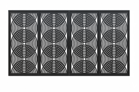 PORTI - Poartă acces auto din tablă decupată CNC cu plasmă – Model PA020, 1680 × 3360 mm