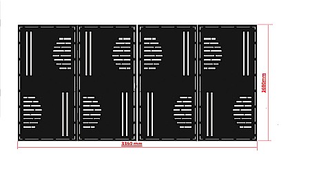 Poarta acces auto,din tabla decupata (Traforata CNC) cu plasma, PA015 , 1680  X 3360 mm [1]