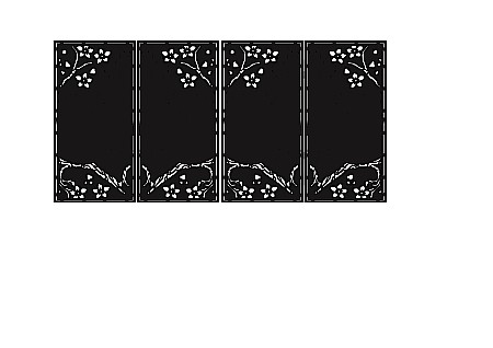 Acasa - Poarta acces auto,din tabla decupata (Traforata CNC) cu plasma, PA016 , 1680  X 3360 mm