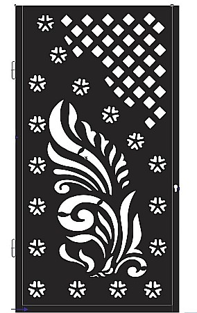 Acasa - Poarta Acces Pietonal,Din Tabla Decupata (Traforata CNC) Cu Laser PP012, 1680 mm X 880 mm