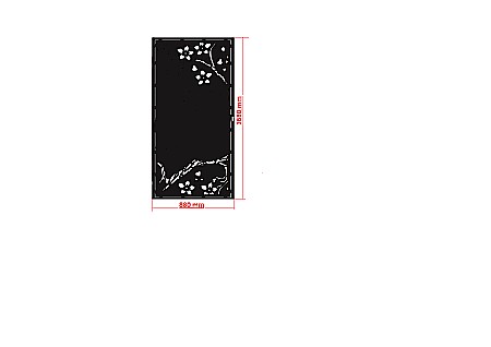 Poarta acces pietonal,din tabla decupata (Traforata CNC) cu plasma,PP016 , 1680 X 880 mm [1]