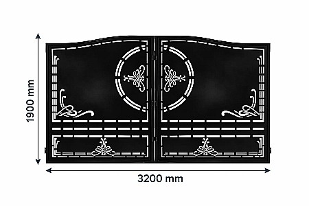 Poarta auto din tabla decupata (Traforata CNC) cu plasma PA 017 1900mm x 3200mm [1]