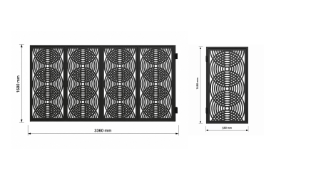 PORTI - Set porți auto și pietonală din tablă decupată CNC – Modelele PA020 + PP020