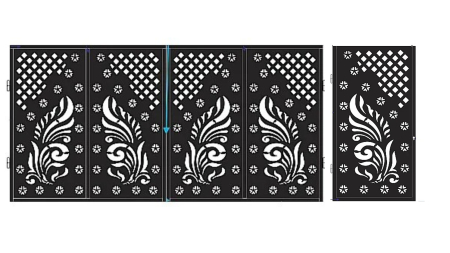 Promoții - Set porți metalice PAPP012 – Tablă decupată CNC cu laser, design modern