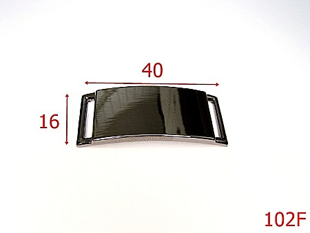 Accesorii metalice pentru marochinarie - 102F/PLACUTA INSCRIPTIONABILA 40*16 MM-40X16-mm---fumuriu-----S31
