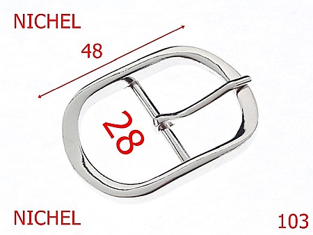 Catarame - 103/CATARAMA 2.5 CM-28-mm---nichel---6E7--E7