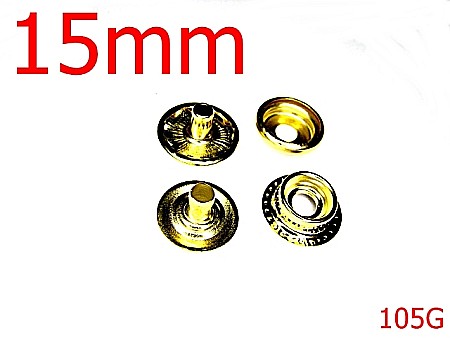Riveti Capse rapide - 105G/BUTONI MANUSA 15  mm-15-mm---gold---4G1--O27