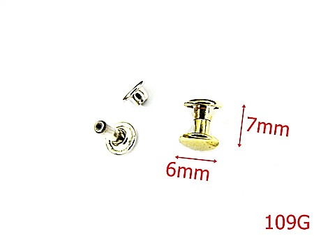 Capse rapide - 109G/RIVETI 6 MM GOLD-6-mm---gold-16A3----