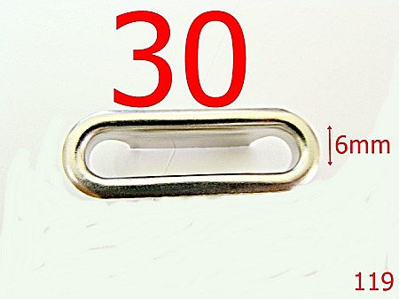 Ocheti - 119/OCHET  OVAL  3 cm-30-mm---nichel---2B8--N16