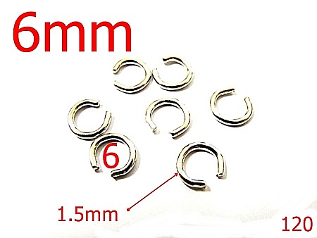Inele - 120/ANOU 6MM-6-mm-1.5-nichel-----