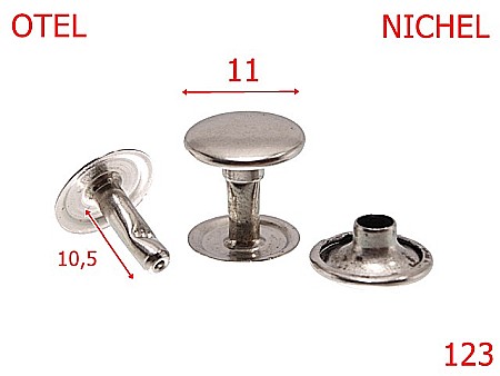 Capse rapide - 123/CAPSE RAPIDE 11X10.5 NIKEL-11X10.5-mm---nichel-16A6----