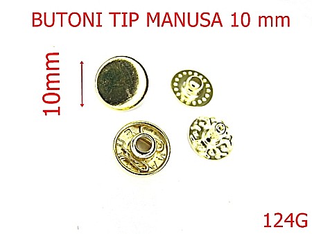 Riveti Capse rapide - 124G/BUTONI MANUSA  10MM-10-mm---gold---4G1--S11