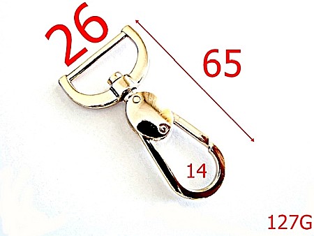 Carabine poseta - 127G/CARABINA 2.6 CM-26-mm---gold-----V22