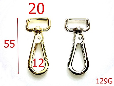 Carabine poseta - 129G/CARABINA 2 CM GOLD-20-mm---gold---5F6-5C8-5A3/7E4/7H4/3K7/5A3--U9