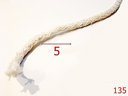 Snur - 135/SNUR BUMBAC 5 MM ---mm-5-bbc-----