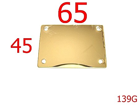 Placute ornamentale - 139G/PLACUTA 65X45 GOLD-65x45-mm---gold-----U21
