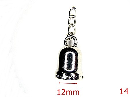 Clopotei poseta - 14/CLOPOTEL CU LANT ORNAMENTAL-12-mm---nichel-15B3--4D8-3F-P31