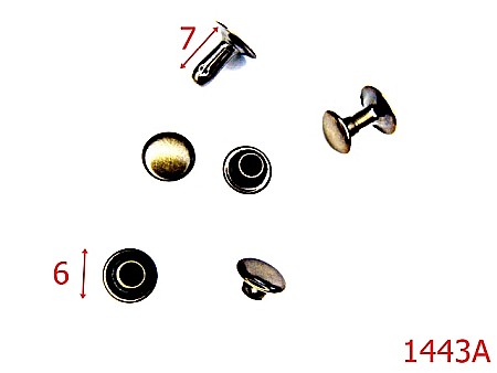 Capse rapide - 1443A/RIVET SIMPLU 6 MM ANTIK-6-mm---antic-16A14----