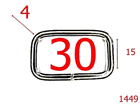 Inele dreptunghiulare - 1449/INEL DREPT 30MM NIKEL-30-mm-4-nichel-3H8-3J1----