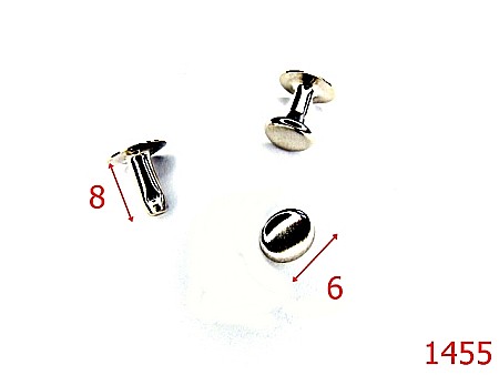 Capse rapide - 1455/RIVET SIMPLU  6 MM NIKEL-6-mm---nichel-16A16----